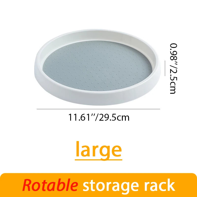 2 Tier 10" Turntable Spice Organizer Rotating Seasoning Rack for Pantry Cabinet Kitchen Countertop Table Top Organizing