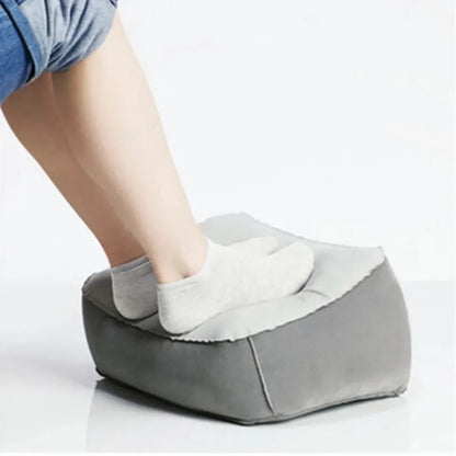 Inflatable PVC Footrest Pillow Air Cushion for Travel Office Home Leg Up Relaxing Foot Rest Under Desk Support