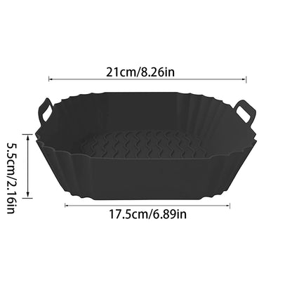 Air Fryer Silicone Liners Pot,Airfryer Basket Cooking Gadgets ,Reusable Baking Tray Non-stick Pizza Pan Oven Kitchen Accessories