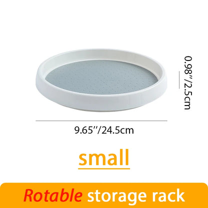 2 Tier 10" Turntable Spice Organizer Rotating Seasoning Rack for Pantry Cabinet Kitchen Countertop Table Top Organizing