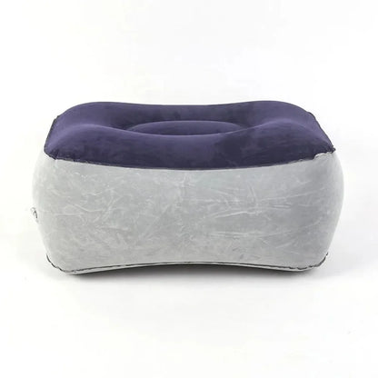 Inflatable PVC Footrest Pillow Air Cushion for Travel Office Home Leg Up Relaxing Foot Rest Under Desk Support
